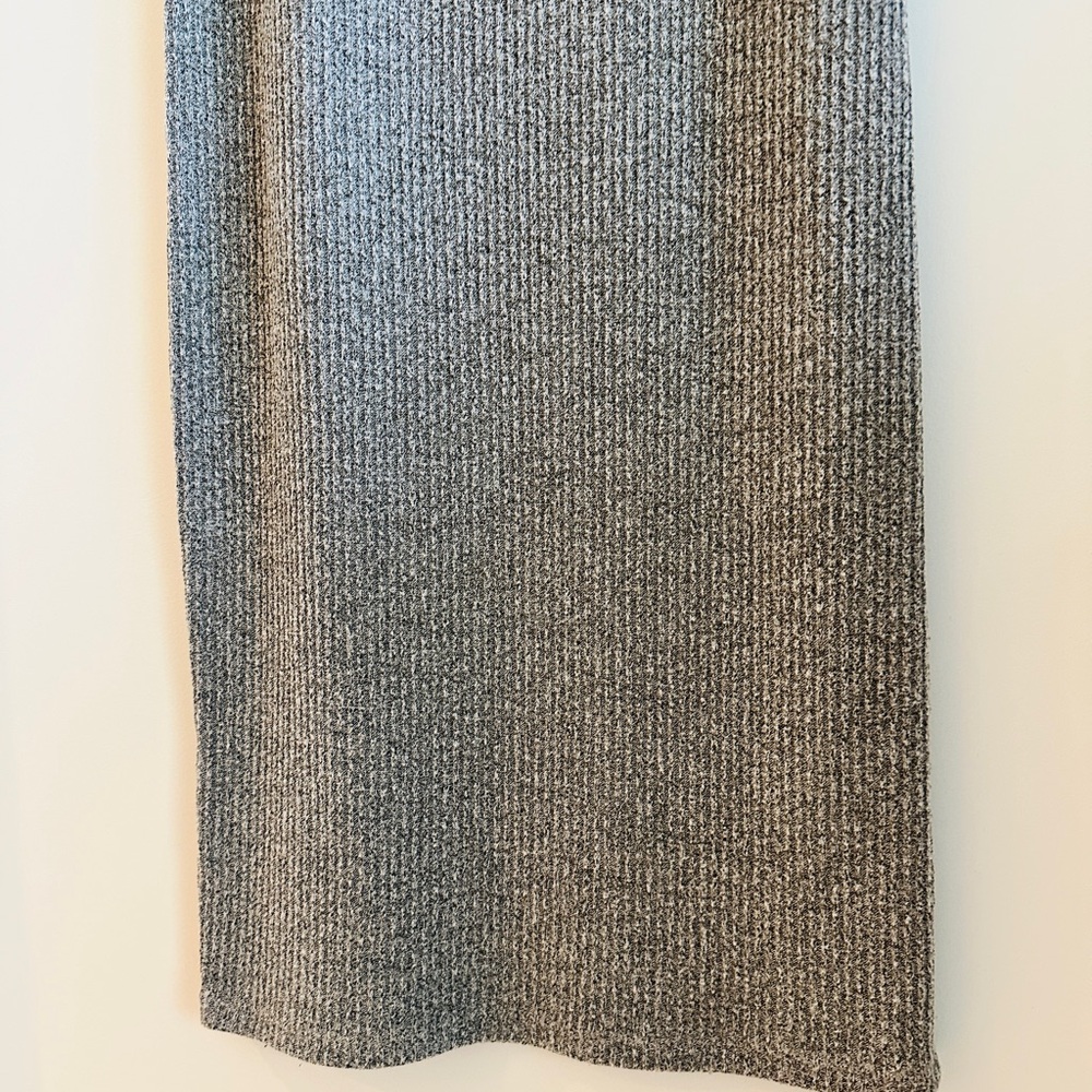 Aritzia Silver-Grey Ribbed Midi Slip Dress - Picture 5 of 8